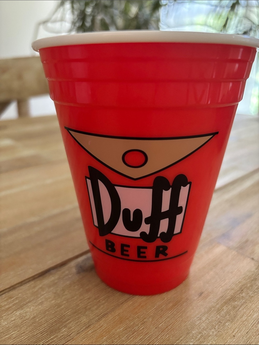 The Simpson’s Red Party Cup - Official Logo Plastic Cup from Universal Studios
